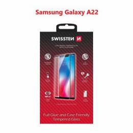 Tvrzené sklo Swissten Full Glue Color Frame pro Samsung A225 Galaxy A22 4G černé