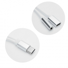 Adaptér USB-C na USB-C a 3.5mm jack konektor bílý