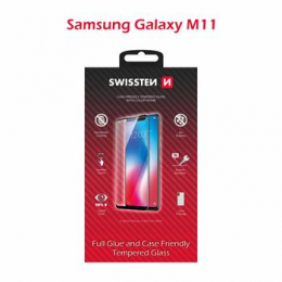 Tvrzené sklo Swissten Full Glue Color Frame pro Samsung Galaxy M11 černé