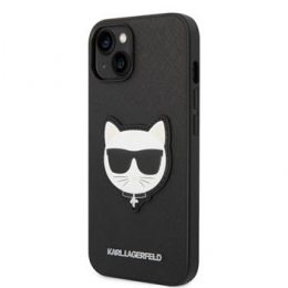 Pouzdro Karl Lagerfeld (KLHCP14MSAPCHK) PU Saffiano Choupette Head pro Apple iPhone 14 Plus černé