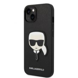 Pouzdro Karl Lagerfeld (KLHCP14SSAPKHK) PU Saffiano Head pro Apple iPhone 14 černé