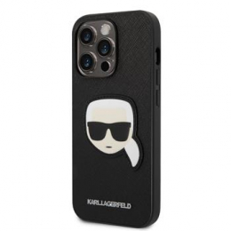Pouzdro Karl Lagerfeld (KLHCP14XSAPKHK) PU Saffiano Head pro Apple iPhone 14 Pro MAX černé