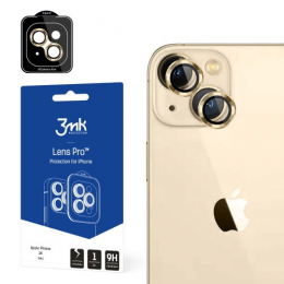 Tvrzené sklo 3mk Lens Pro určené pro Apple iPhone 14 zlaté