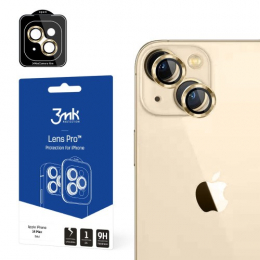 Tvrzené sklo 3mk Lens Pro určené pro Apple iPhone 14 Plus zlaté
