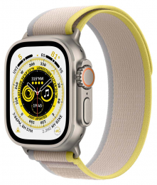 Apple Watch Ultra (MNHK3CS/A) 49mm Titanium Yellow/Beige Trail (S/M)