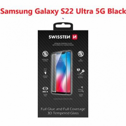 Tvrzené Sklo Swissten 3D Full Glue pro Samsung S908B Galaxy S22 Ultra černé