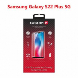 Tvrzené sklo Swissten Full Glue Color Frame pro Samsung Galaxy S22+ černé