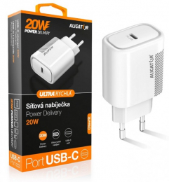 Nabíječka Aligator PD 20W USB-C bílá