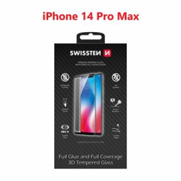 Tvrzené sklo Swissten 3D pro Apple iPhone 14 Pro MAX černé