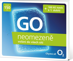 O2 SIM Karta 150 Kč Go Neomezeně