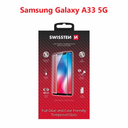 Tvrzené sklo Swissten Full Glue Color Frame pro Samsung Galaxy A33 černé