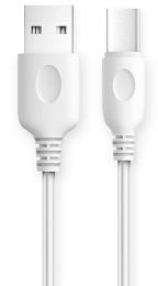 Datový kabel Aligator (DKAC82WT) s USB-C (pro odolné smartphony) 1m bílý