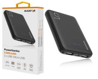 Powerbanka Aligator (PB5PBK) 5000 mAh černá