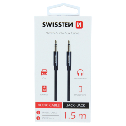 Audio adaptér Swissten 3.5mm jack-jack černý