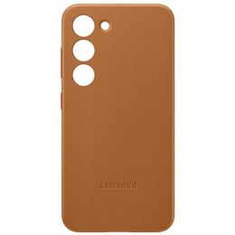 Pouzdro Samsung (EF-VS911LA) Leather Cover pro Samsung Galaxy S23 Camel