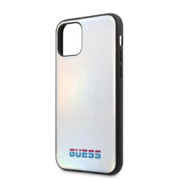 Pouzdro Guess (GUHCN65BLD) Iridescent pro Apple iPhone 11 Pro MAX stříbrné