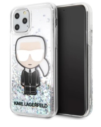 Pouzdro Karl Lagerfeld (KLHCN58LGIRKL) Hard Case Glow Ikonik Glitter pro Apple iPhone 11 Pro Pink