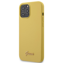 Pouzdro Guess (GUHCP12LLSLMGYE) Silicone Case pro Apple iPhone 12 Pro MAX žluté
