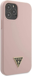 Pouzdro Guess (GUHCP12LLSTMLP) Silicone Case pro Apple iPhone 12 Pro MAX růžové