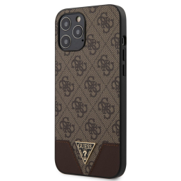 Pouzdro Guess (GUHCP12LPU4GHBR) Triangle pro Apple iPhone 12 Pro MAX hnědé