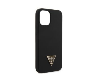 Pouzdro Guess (GUHCP12SLSTMBK) Silicone Logo pro Apple iPhone 12 Mini černé