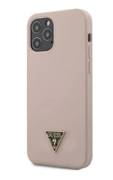 Pouzdro Guess (GUHCP12MLSTMLP) Silicone Logo pro Apple iPhone 12/12 Pro růžové