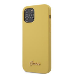 Pouzdro Guess (GUHCP12MLSLMGYE) Silicone Logo pro Apple iPhone 12/12 Pro žluté