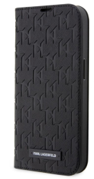 Pouzdro Karl Lagerfeld (KLBKP14XSAKLHPK) Saffiano Monogram pro iPhone 14 Pro MAX černé