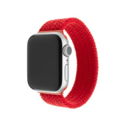 Řemínek FIXED (FIXENST-434-S-RD) Elastický Nylon pro Apple Watch 42/44/45/49mm velikost S červený