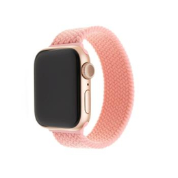 Řemínek FIXED (FIXENST-436-S-PI) Elastický Nylon pro Apple Watch 38/40/41 mm velikost S růžový