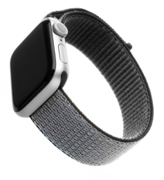 Řemínek FIXED (FIXNST-436-GRGR) Nylon pro Apple Watch 38/40/41 mm šedý
