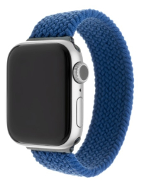 Řemínek FIXED (FIXENST-434-S-BL) Elastický Nylon pro Apple Watch 42/44/45/49mm velikost S modrý