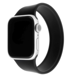 Řemínek FIXED (FIXESST-434-XS-BK) Silicone Strap pro Apple Watch 42/44/45/49 mm velikost XS černý