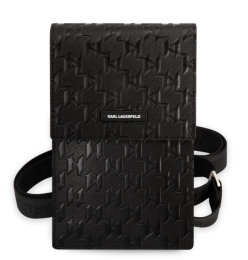 Pouzdro Karl Lagerfeld (KLWBSAMSMK) Saffiano Monogram Wallet Bag černé