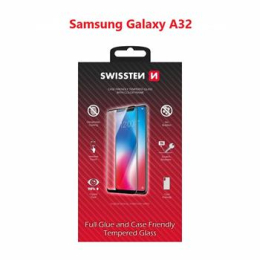 Tvrzené sklo Swissten Full Glue Color Frame pro Samsung Galaxy A32 4G černé