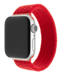 Řemínek FIXED (FIXENST-436-XS-PI) Elastický Nylon pro Apple Watch 38/40/41 mm velikost XS červený