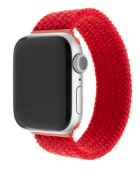 Řemínek FIXED (FIXENST-434-XS-RD) Elastický Nylon pro Apple Watch 42/44/45/49mm velikost XS červený