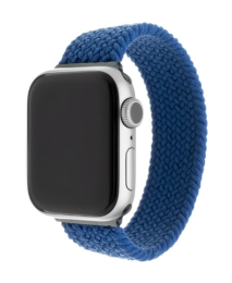 Řemínek FIXED (FIXENST-434-XS-BL) Elastický Nylon pro Apple Watch 42/44/45/49mm velikost XS modrý