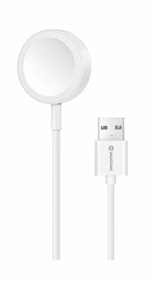 Nabíjecí kabel Swissten pro chytré hodinky (USB-A) Apple Watch (1 až 8 generace vč. Watch Ultra) bílý