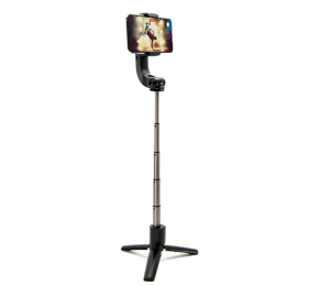 Selfie tyč FIXED Snap Action se stabilizátorem, tripodem a BT ovládáním černá