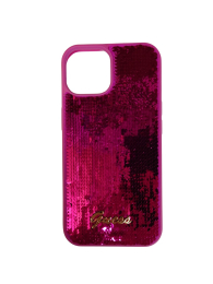 Pouzdro Guess (GUHCP15SPSFDGSF) Sequin Script Logo pro Apple iPhone 15 růžové