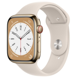 Apple Watch S8 Cell/45mm/Gold/Sport Band/Starlight
