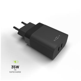 Nabíječka FIXED (FIXC35-2C-BK) 2x USB-C PD 35W černá