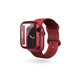 Pouzdro Epico (63310151400001) Glass Case pro Apple Watch Series 7/8/9 41mm červené