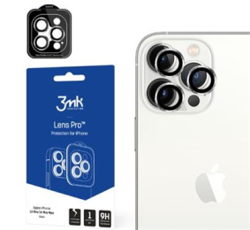 3mk Lens Pro ochranná sklíčka fotoaparátu pro iPhone 15 Pro stříbrná