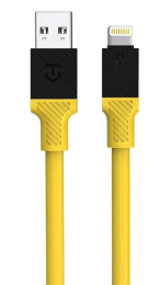 Nabíjecí a datový kabel Tactical Fat Man USB-A/Lightning 1m žlutý