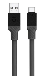 Nabíjecí a datový kabel Tactical Fat Man USB-A/USB-C 1m šedý