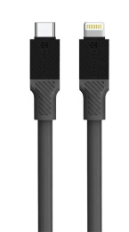Nabíjecí a datový kabel Tactical Fat Man USB-C/Lightning 1m šedý