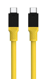 Nabíjecí a datový kabel Tactical Fat Man USB-C/USB-C 1m žlutý