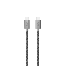 Nabíjecí kabel Epico (9915101300186) Fabric Braided USB-C na USB-C 1.8m 60W šedý